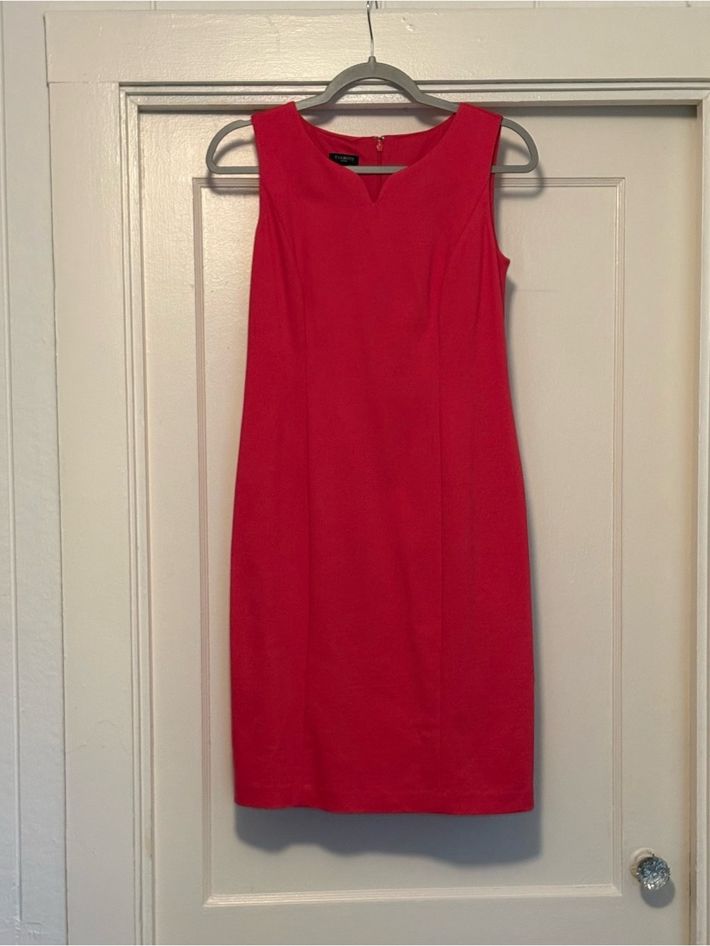 Talbots Bright Pink Midi Sheath Dress